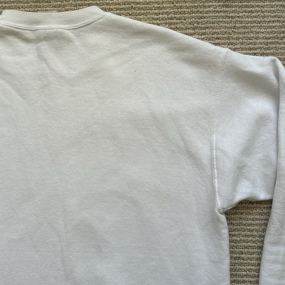 Hanes EcoSmart Crewneck Sweaters (2) White and Maroon - Picture 7 of 11